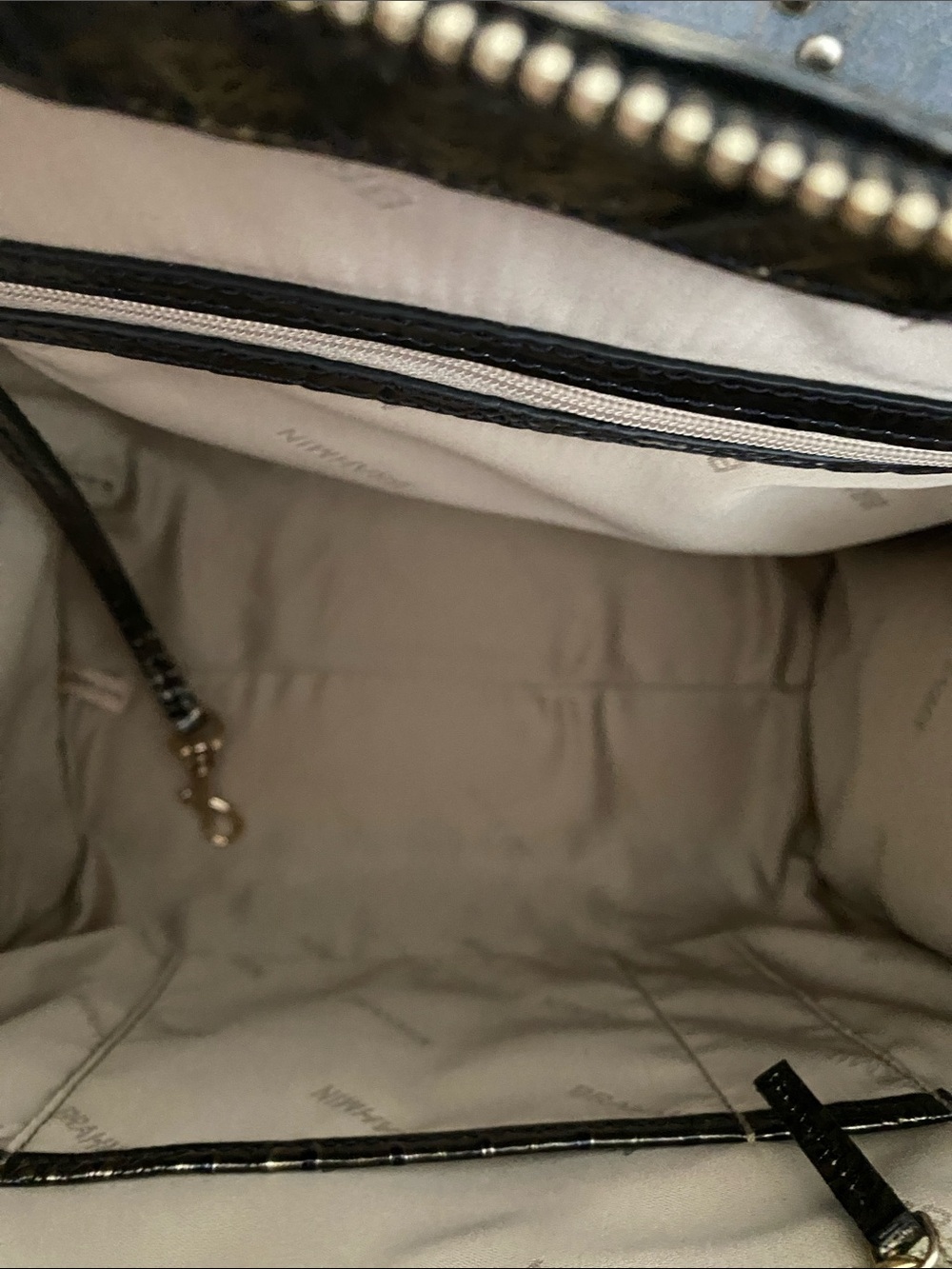 Brahmin Onyx Sarasota Black with Gold Hardware, large Caroline - Picture 5 of 5